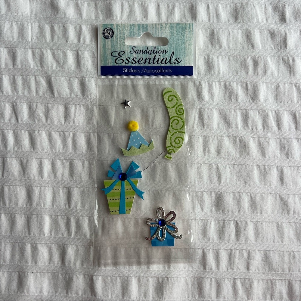 VTG Sandylion Essentials Dimensional Birthday Boy Sticker Set